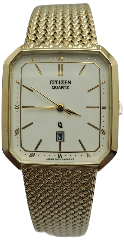 Vintage 1990`s Citizen Quartz Unilever Mens watch 6010-G16792 PS - Great Condition-WORKING in BOX