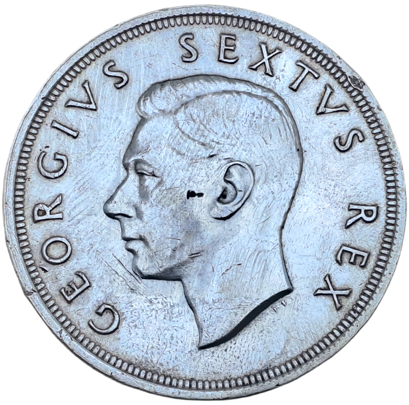 1950 South Africa SILVER 5 Shillings - George VI