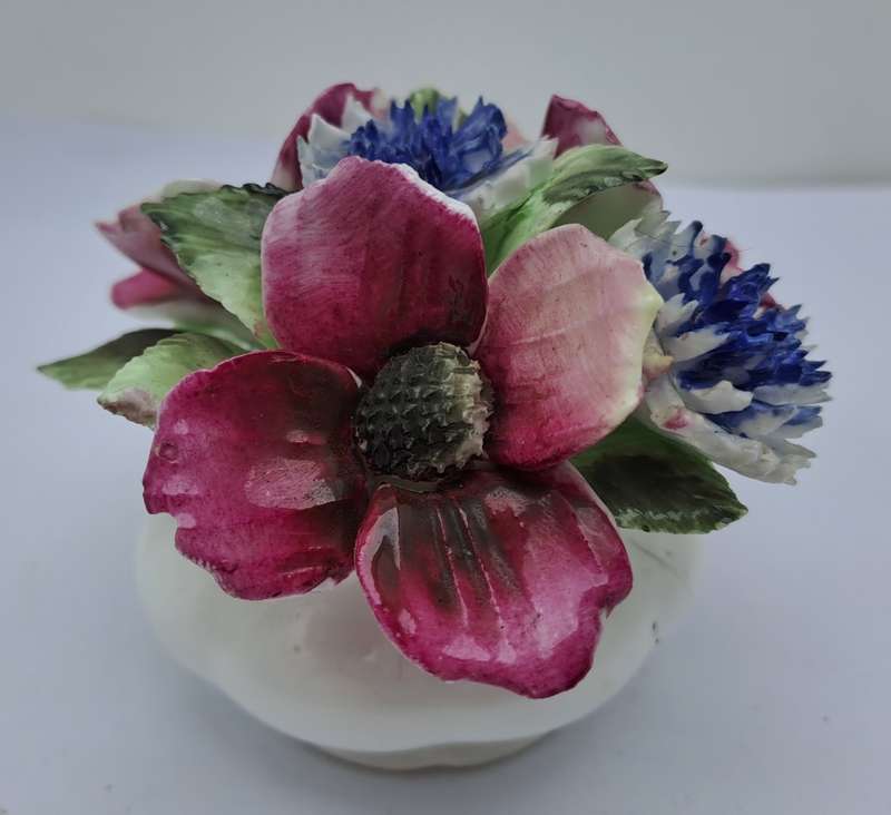 Vintage Royal Albert Bone China Flower of the month series POPPY Floral Bouquet-Posy- Piece missing)