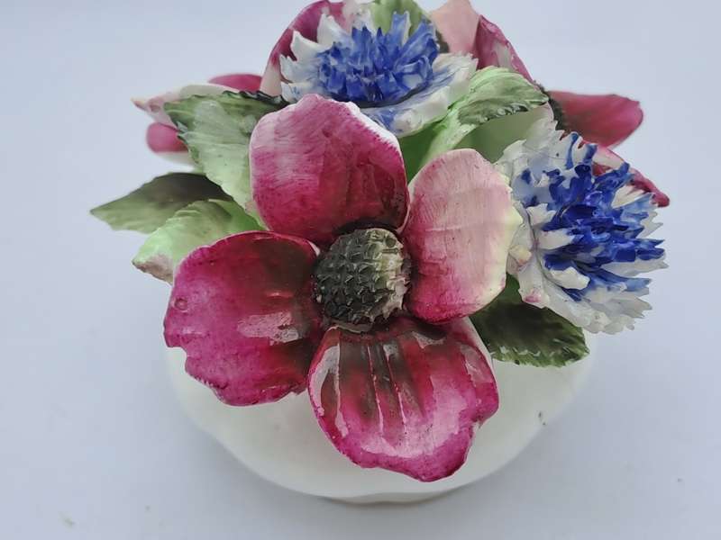 Vintage Royal Albert Bone China Flower of the month series POPPY Floral Bouquet-Posy- Piece missing)
