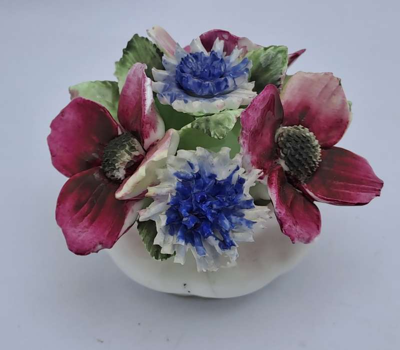 Vintage Royal Albert Bone China Flower of the month series POPPY Floral Bouquet-Posy- Piece missing)