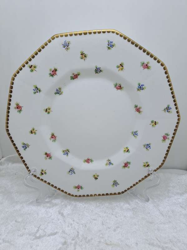 Vintage Delphine Bone China Porcelain Plate -Made in England -With Wire wall Hanger