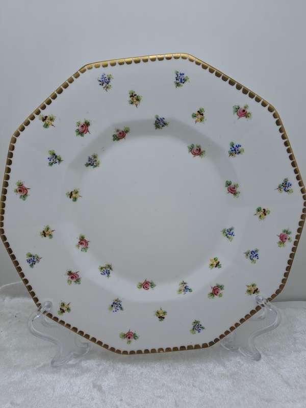 Vintage Delphine Bone China Porcelain Plate -Made in England -With Wire wall Hanger