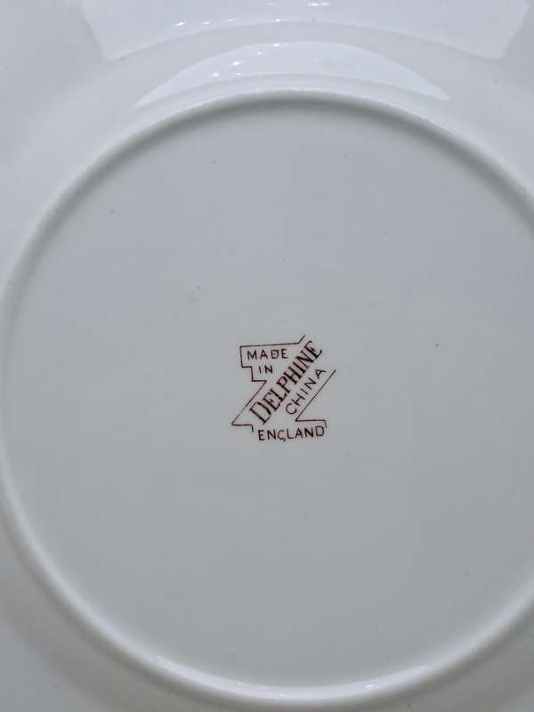 Vintage Delphine Bone China Porcelain Plate -Made in England -With Wire wall Hanger