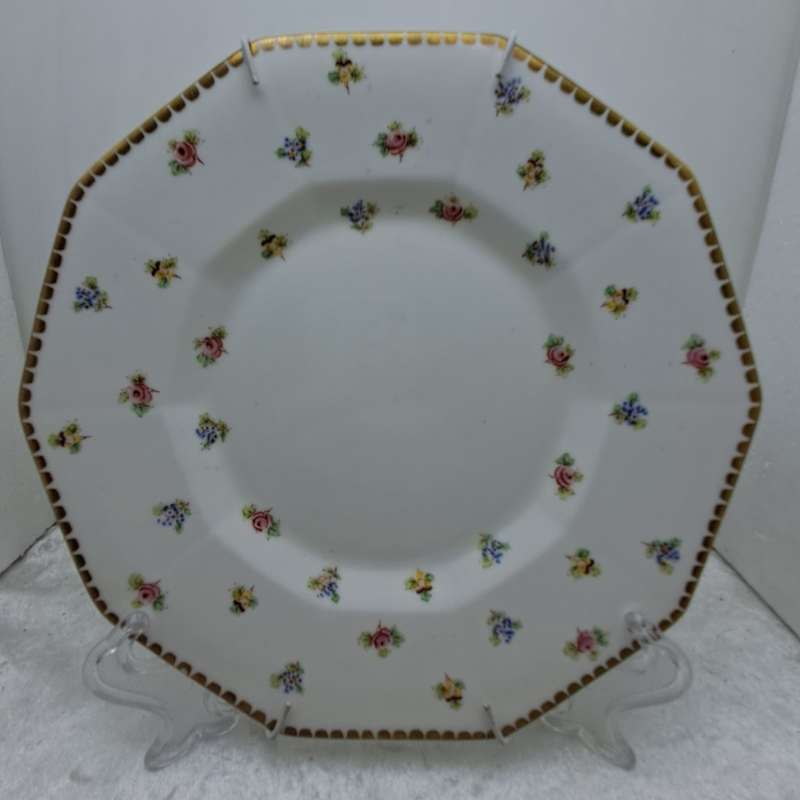 Vintage Delphine Bone China Porcelain Plate -Made in England -With Wire wall Hanger