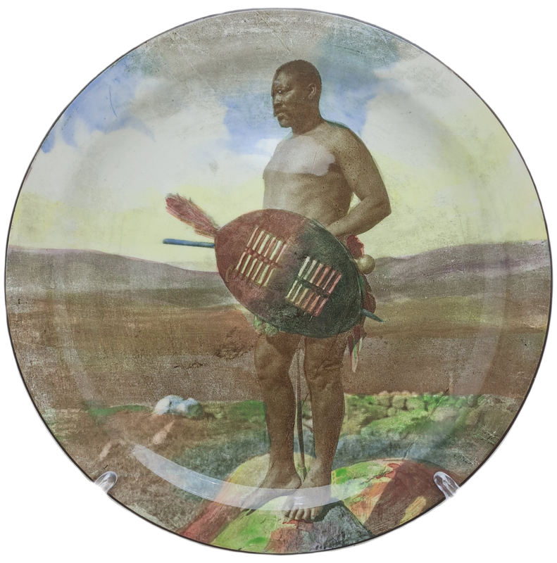 Vintage Royal Doulton Bone China Plate -South African Series -Zulu Warrior-