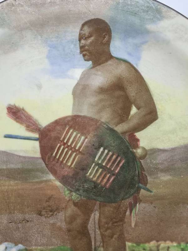 Vintage Royal Doulton Bone China Plate -South African Series -Zulu Warrior-