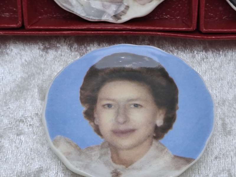 Vintage Circa 1981 The Royal Family set of 8 plus 1-St.George Fine China mini Plates