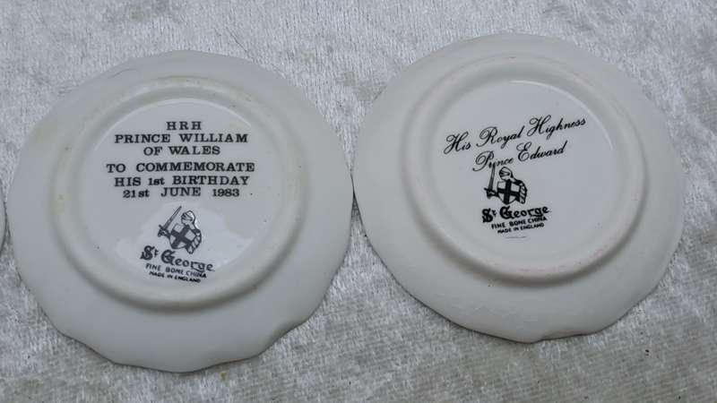 Vintage Circa 1981 The Royal Family set of 8 plus 1-St.George Fine China mini Plates
