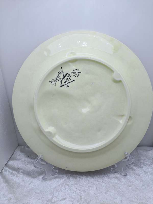 Vintage Falcon Ware Hand Painted Decorative Plate `The Cavalier`- With Wire Hanger -England