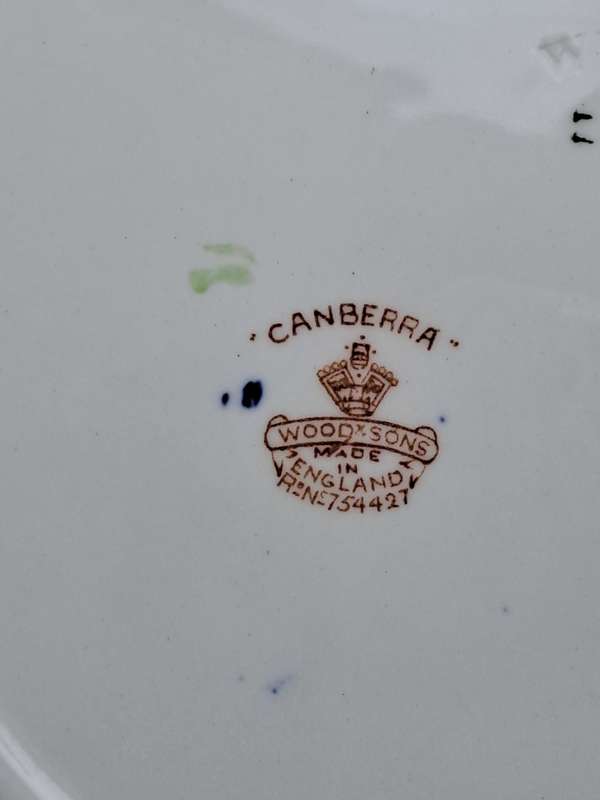 Vintage Wood&Sons Porcelain Plate  `Canberra` Made In England