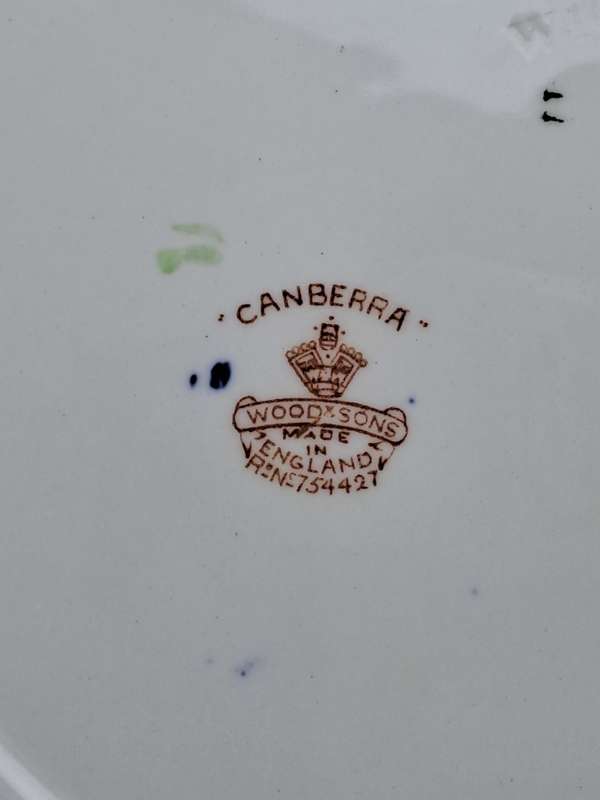 Vintage Wood&Sons Porcelain Plate  `Canberra` Made In England