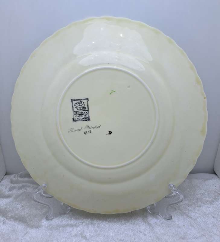 Vintage Grindley Hand Painted Porcelain Dinner Plate No 4716 -Made in England.