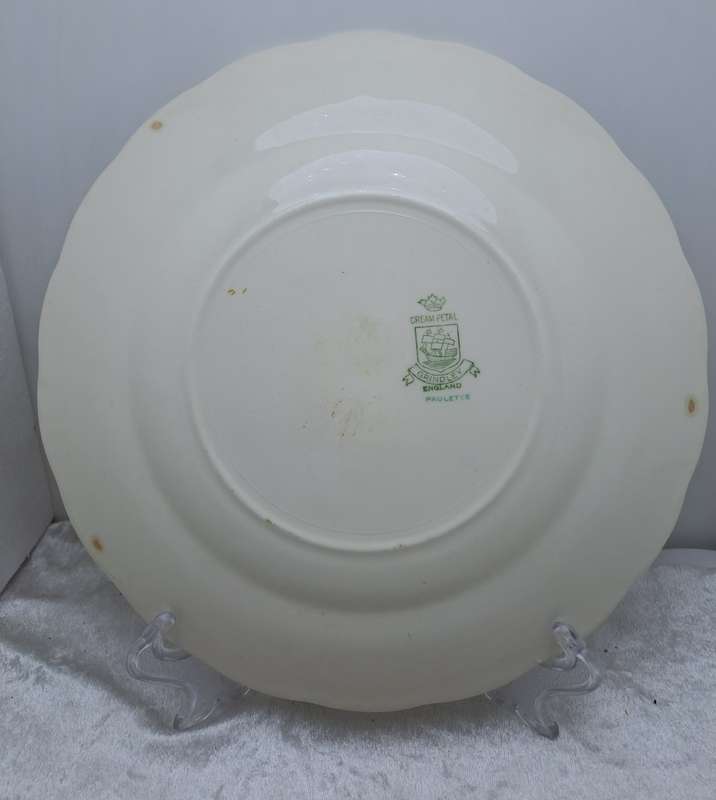 Vintage Grindley Cream Petal Pauletye Pattern Dinner Plate  -Made in England