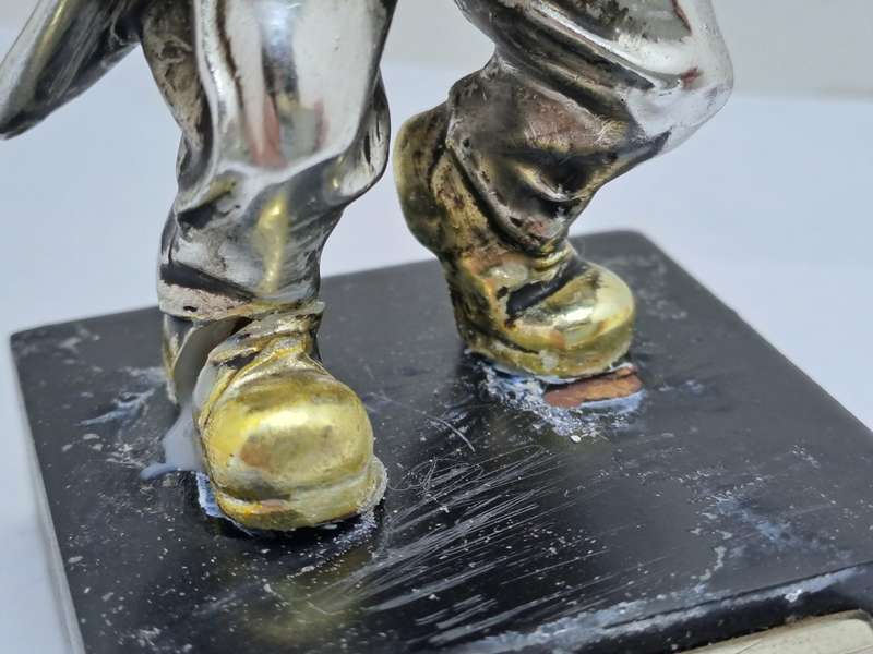 Collectable Silver Bottle-Dancing Chassid Statuette Jerusalem Hand Made -.(Repaired)