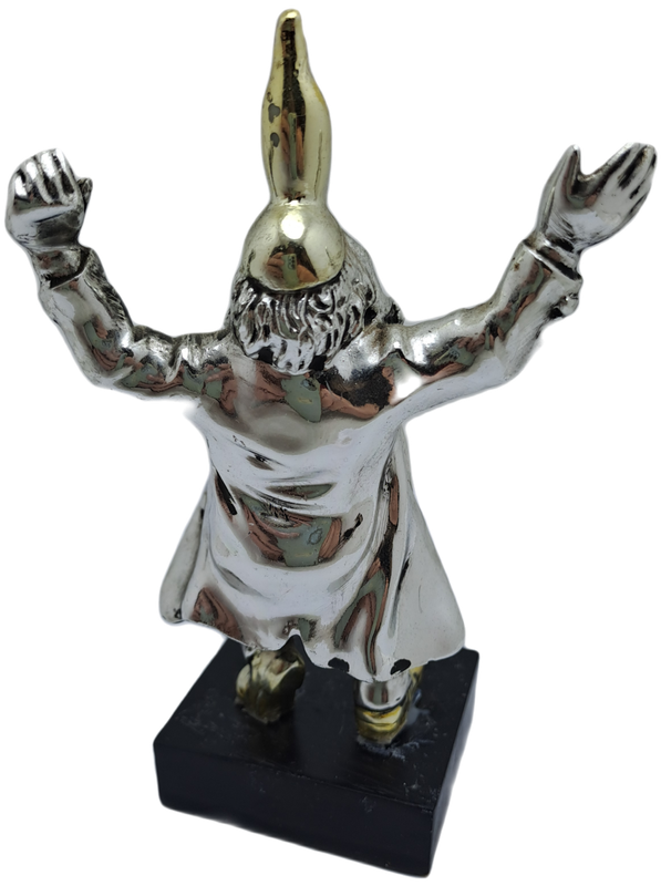 Collectable Silver Bottle-Dancing Chassid Statuette Jerusalem Hand Made -.(Repaired)