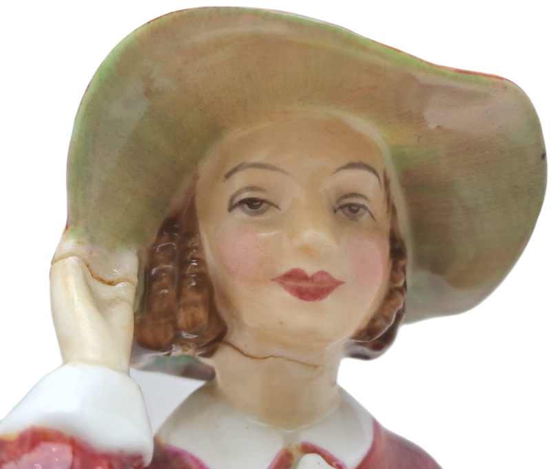 Vintage Royal Doulton Porcelain Figurine `Top of the Gill` HN 1834 -Repaired.