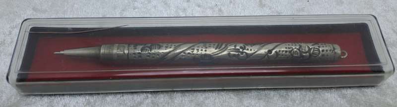Vintage silver ball pen -ink is dry