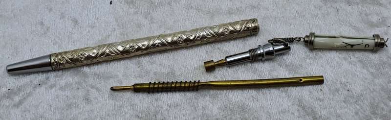 Vintage Merkur Sterling Silver Judaica Pen Made in Israel - Ink is dry.