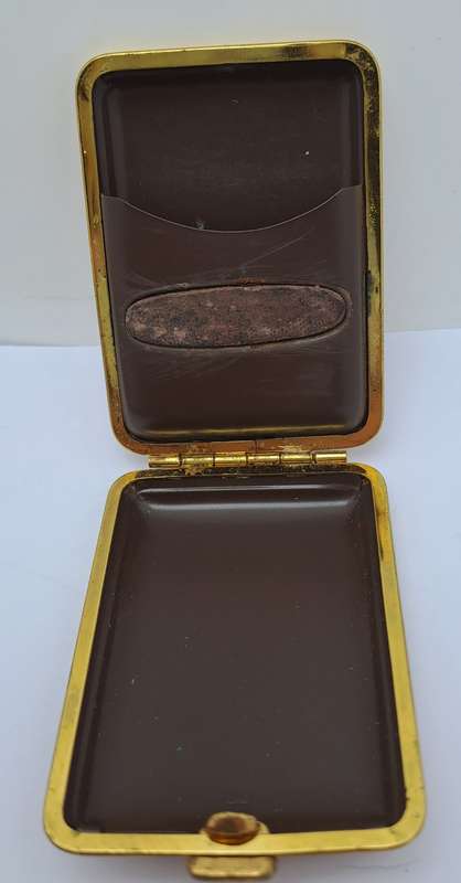 Vintage matching pair Cigarette Case and Match Holder