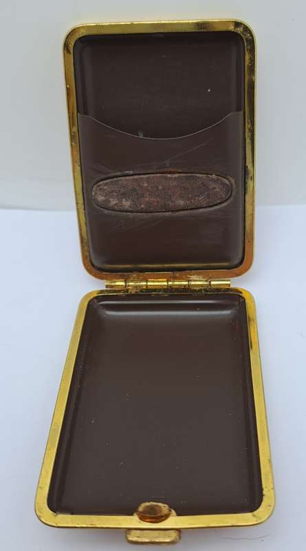 Vintage matching pair Cigarette Case and Match Holder