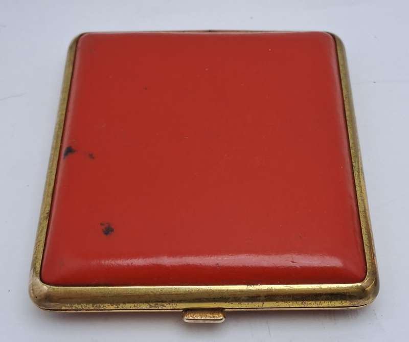 Vintage matching pair Cigarette Case and Match Holder