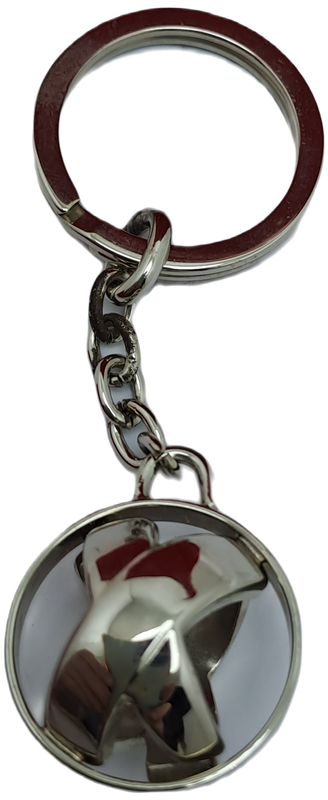 By Designer Paloma Picasso-Shiny Planet Key Chain Catena Silver Argento ITALY-Unused -Boxed