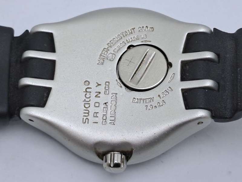 Pre-owned Vintage Swatch Irony AG 1999 Scuba Eco Aluminum Swiss Men`s Watch -Working