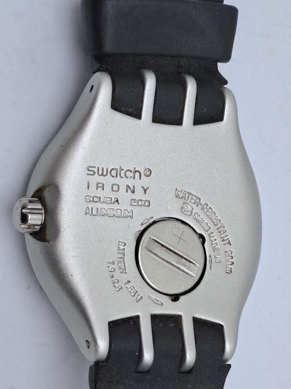 Pre-owned Vintage Swatch Irony AG 1999 Scuba Eco Aluminum Swiss Men`s Watch -Working