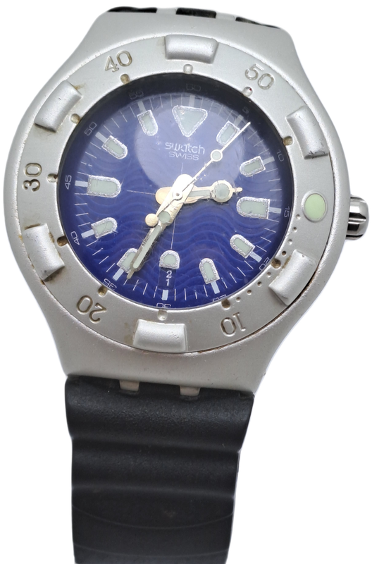 Pre-owned Vintage Swatch Irony AG 1999 Scuba Eco Aluminum Swiss Men`s Watch -Working