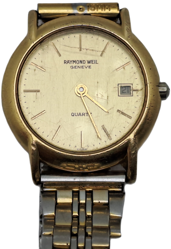 Raymond weil electroplated 18k gold top