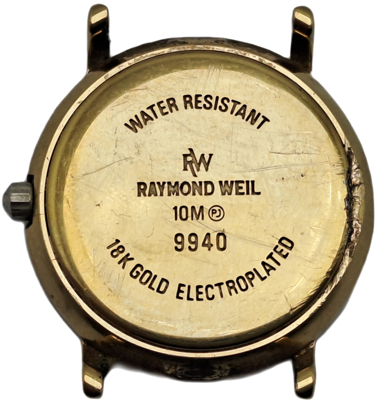 Pre-Owned Vintage Raymond Weil Geneve 9940 18k Gold Electroplated Ladies Quartz watch -Working