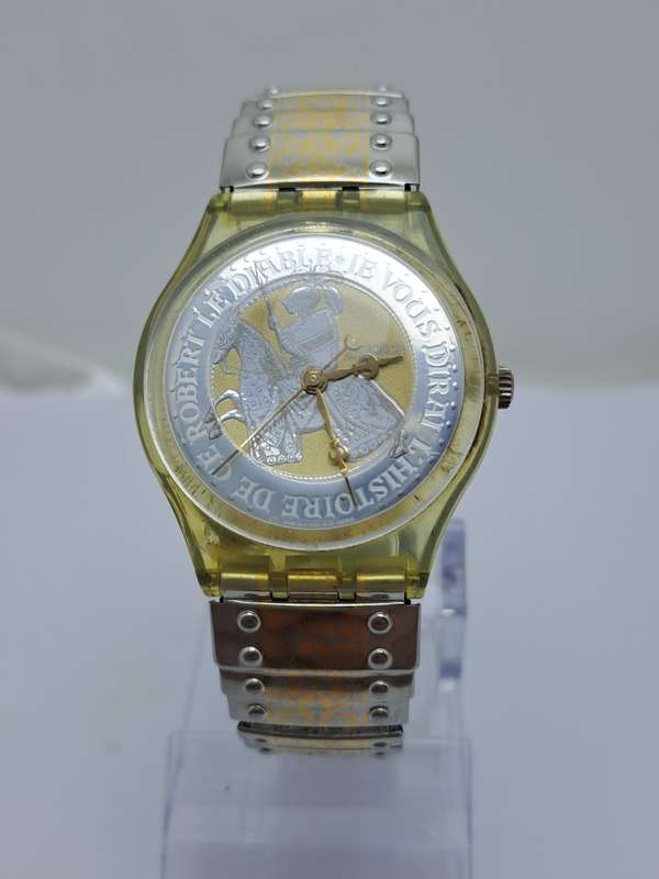 Pre-owned Vintage Swatch  AG 1994  Swiss Men`s Watch -Working-small strap