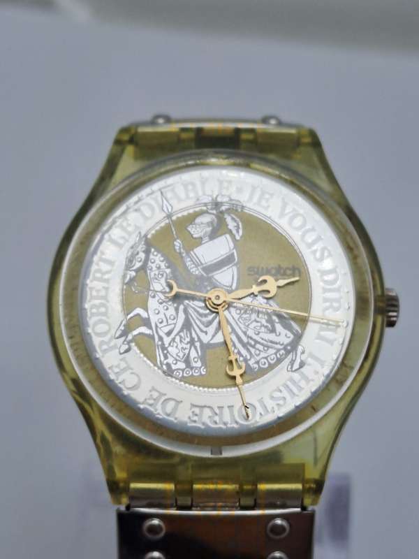 Pre-owned Vintage Swatch  AG 1994  Swiss Men`s Watch -Working-small strap