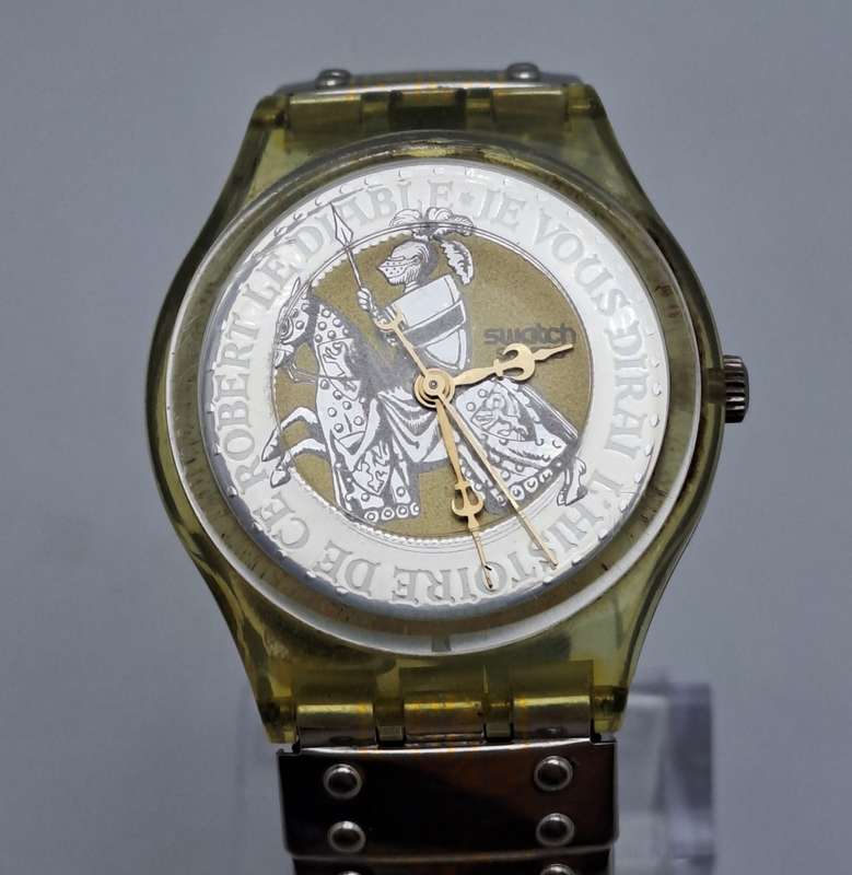 Pre-owned Vintage Swatch  AG 1994  Swiss Men`s Watch -Working-small strap