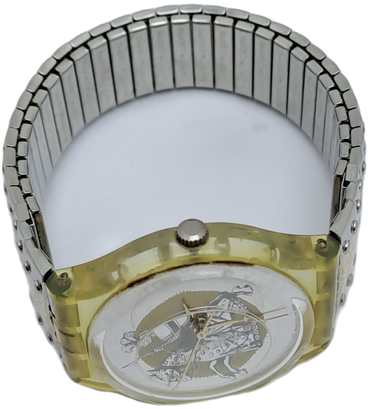 Pre-owned Vintage Swatch  AG 1994  Swiss Men`s Watch -Working-small strap