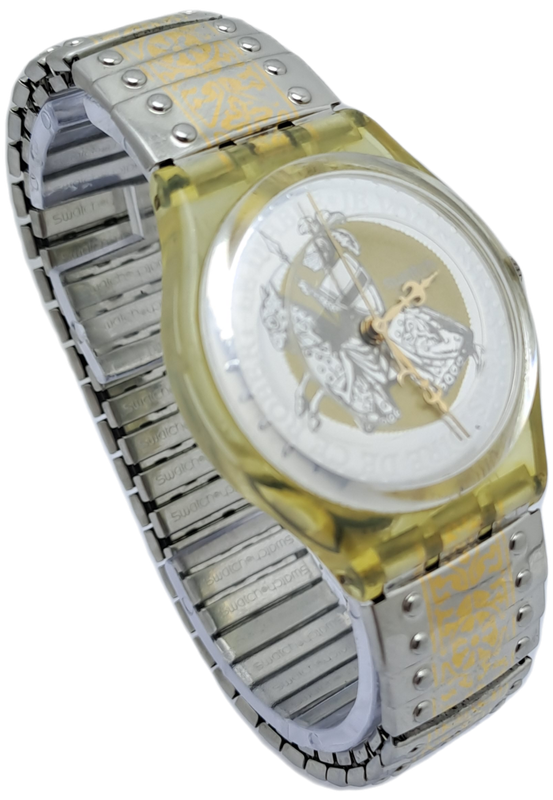 Pre-owned Vintage Swatch  AG 1994  Swiss Men`s Watch -Working-small strap
