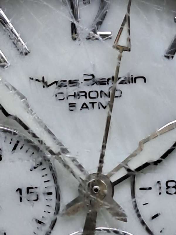 Pre-Owned Yves Bertelin Chrono 5 ATM fashion Watch - Working -Lens scratched