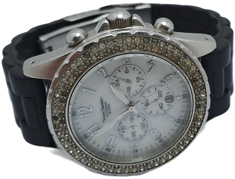 Pre-Owned Yves Bertelin Chrono 5 ATM fashion Watch - Working -Lens scratched