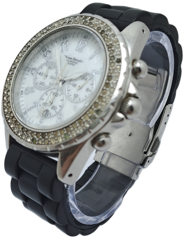 Pre-Owned Yves Bertelin Chrono 5 ATM fashion Watch - Working -Lens scratched