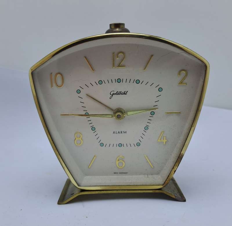 Vintage Goldbuhl Alarm Clock- Runs for short periods.-West Germany