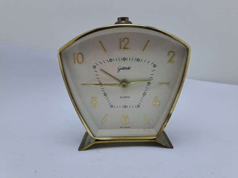 Vintage Goldbuhl Alarm Clock- Runs for short periods.-West Germany