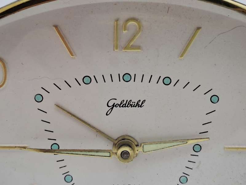 Vintage Goldbuhl Alarm Clock- Runs for short periods.-West Germany
