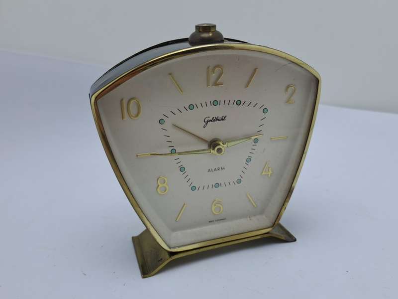 Vintage Goldbuhl Alarm Clock- Runs for short periods.-West Germany