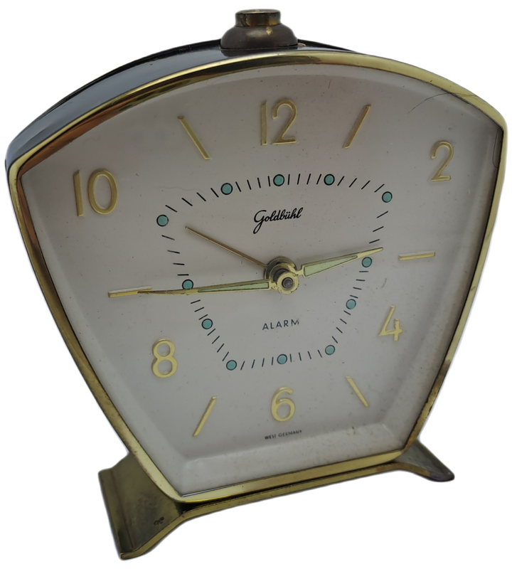 Vintage Goldbuhl Alarm Clock- Runs for short periods.-West Germany