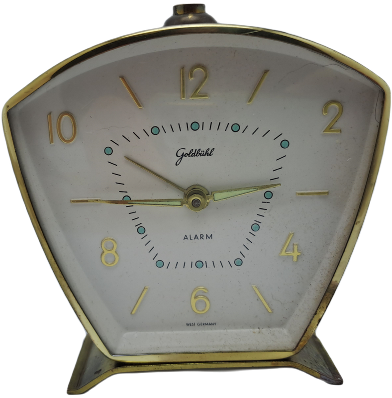 Vintage Goldbuhl Alarm Clock- Runs for short periods.-West Germany