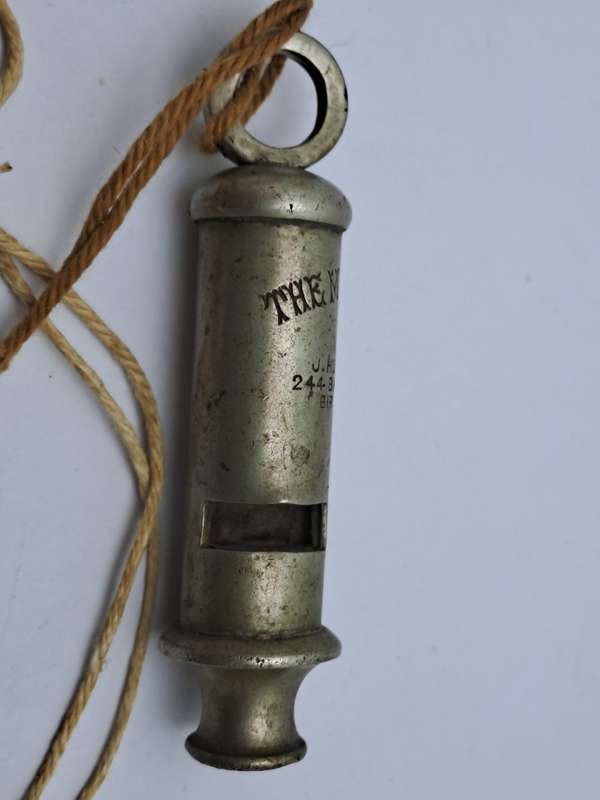 Antique ACME Metropolitan Police Whistle By  J.Hudson & Co-Birmingham England -see History