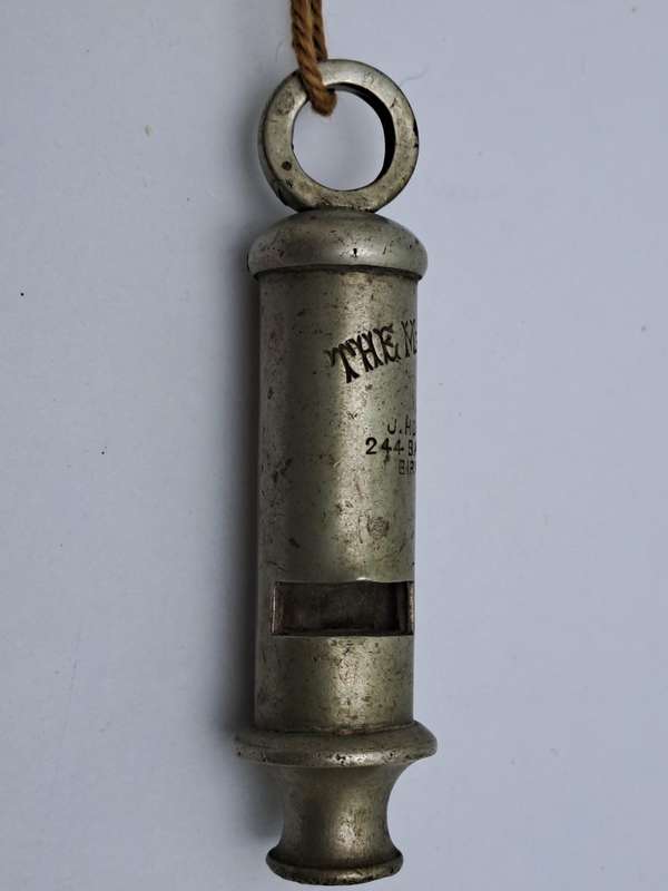 Antique ACME Metropolitan Police Whistle By  J.Hudson & Co-Birmingham England -see History
