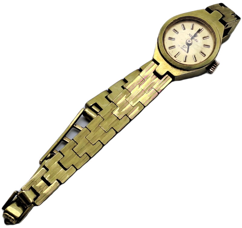Vintage Ladies Swiss NIVADA Mechanical Watch 17 Jewels - Working-In Case