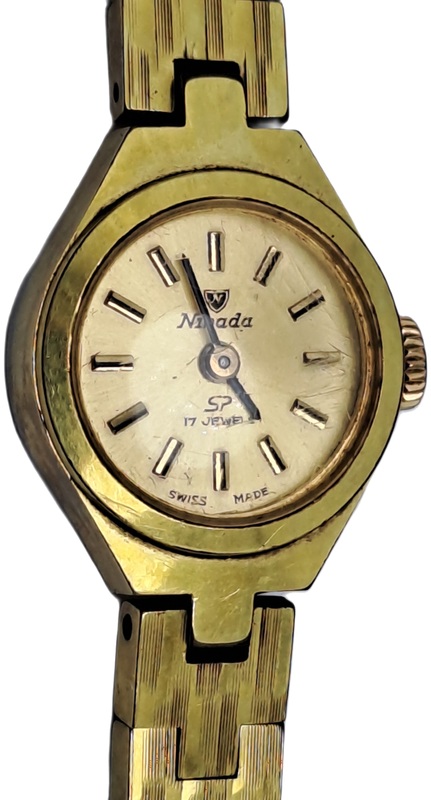 Vintage Ladies Swiss NIVADA Mechanical Watch 17 Jewels - Working-In Case